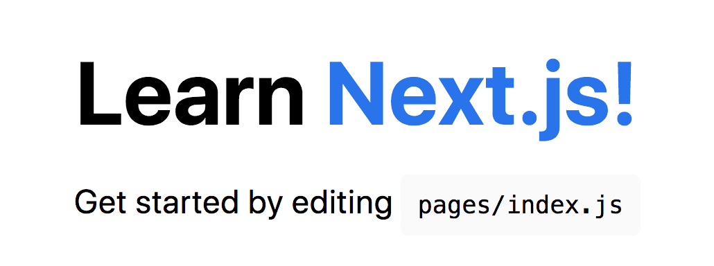 Learn Next.js