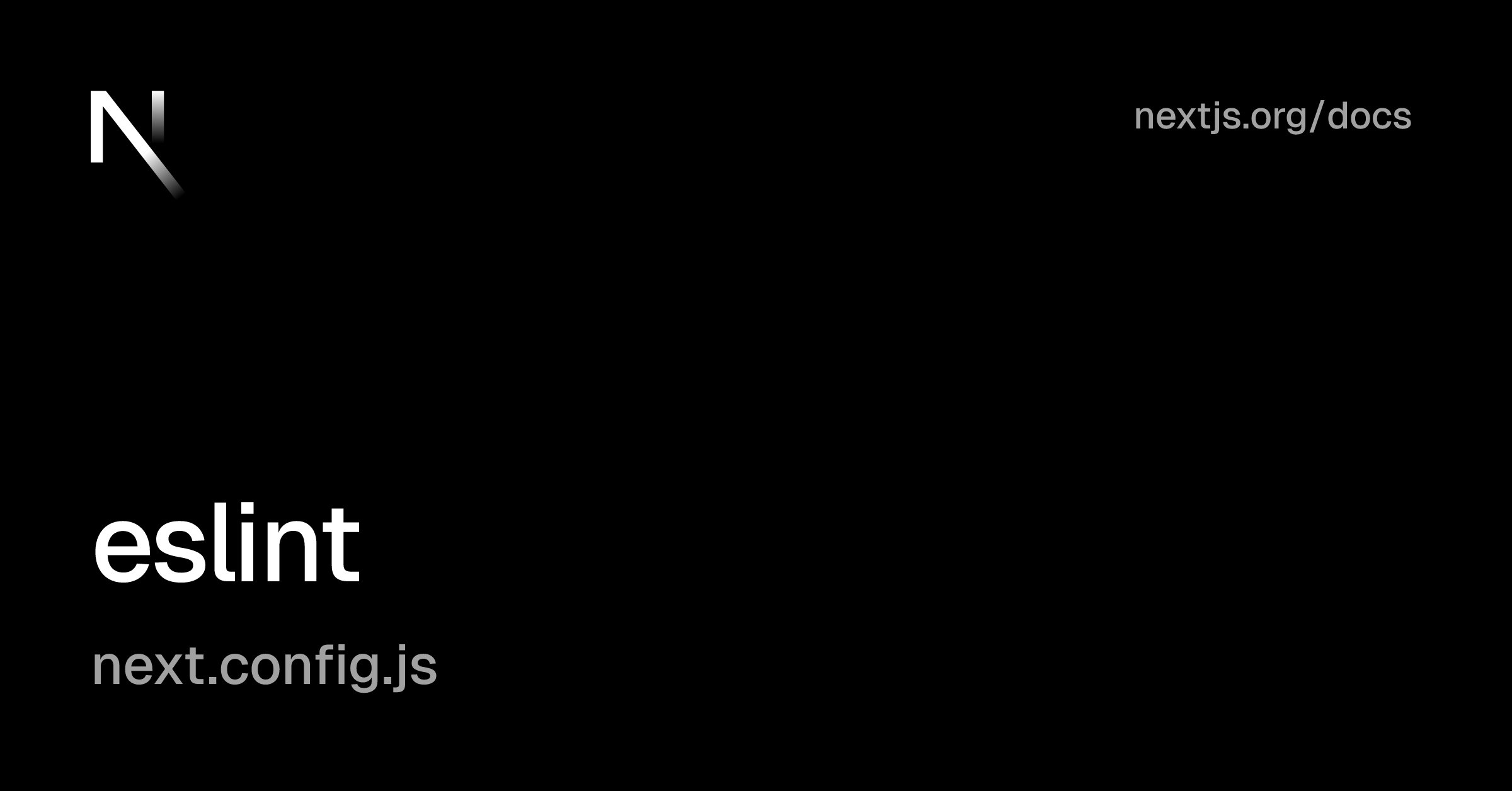 next.config.js: eslint | Next.js