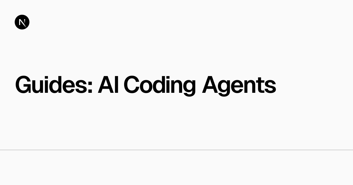 Guides: AI Coding Agents - Next.js