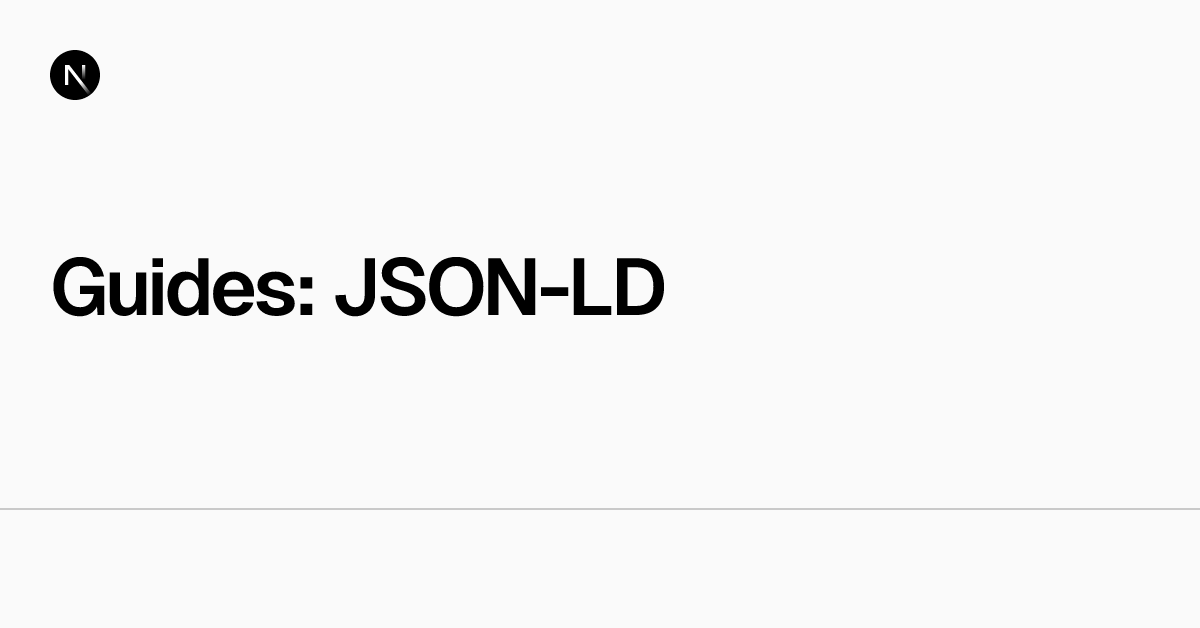 Guides: JSON-LD