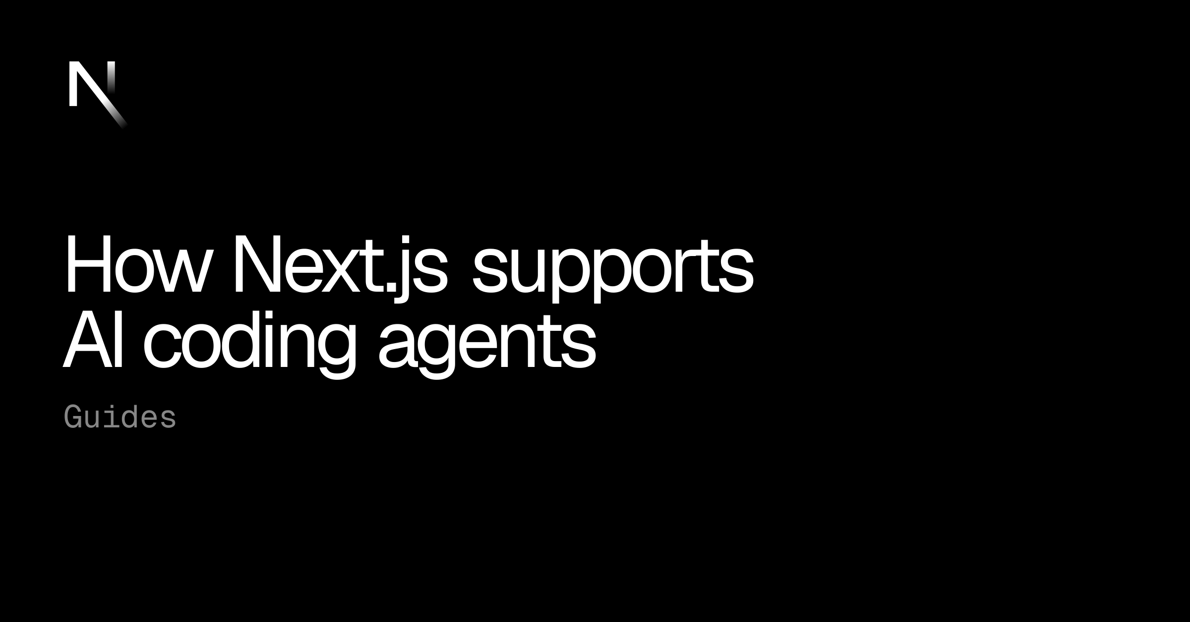 How Next.js supports AI coding agents
